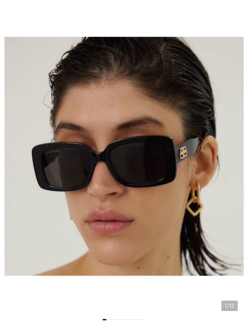 Balenciaga Women's Tortoise Square Sunglasses - Brown Gradient Lenses Unisex